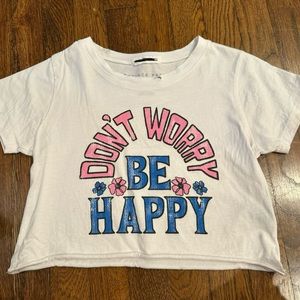 Peter Prince Kids  T- Shirt Don’t Worry Be Happy Size L Color White